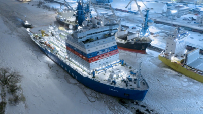 За месяц ледокол «Сибирь» провёл 165 судов в Финском заливе и отправился в Арктику