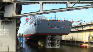 На заводе «Северная верфь» спущен на воду фрегат «Адмирал Головко»