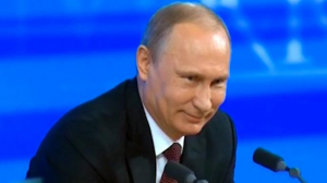 Пятнадцать пресс-конференций Владимира Путина за три минуты