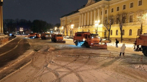 Как в Петербурге ликвидировали последствия снегопада