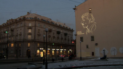 Световой образ Корнея Чуковского появился на Каменноостровском проспекте