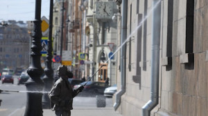 Дезинфекция участков полиции Петербурга и Ленобласти