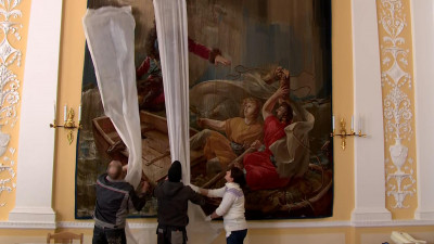 В Петергофе завершилась реставрация Екатерининского корпуса дворца Монплезир