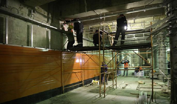 На станции метро «Беговая» начались отделочные работы