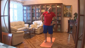 Зарядка с чемпионом. репортаж