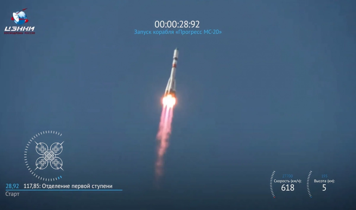 «Роскосмос» опубликовал видео запуска корабля с ракетой-носителем «Донбасс» - tvspb.ru