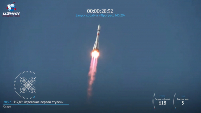 «Роскосмос» опубликовал видео запуска корабля с ракетой-носителем «Донбасс»