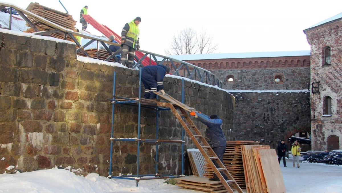 Башню св. Олафа в Выборгском замке закрыли на реставрацию - tvspb.ru