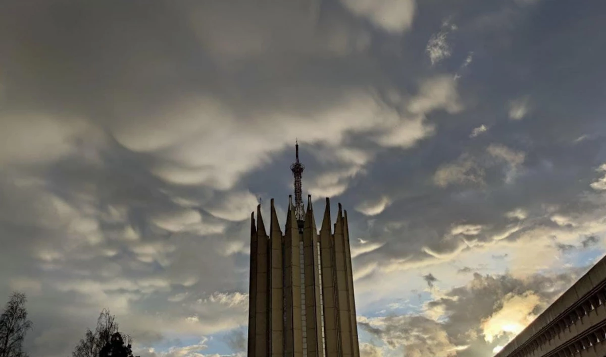 В небе над Петербургом заметили вымеобразные облака - tvspb.ru