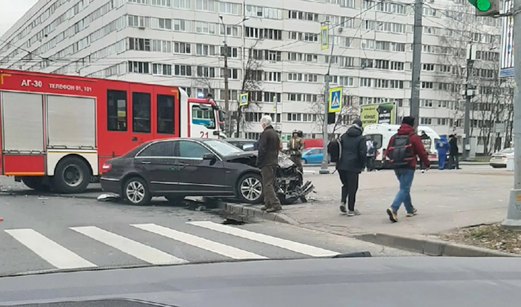 Спб 9 ноября. Авария Просвещения композиторов. ДТП на Невском проспекте вчера.