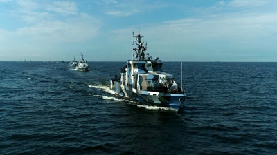 В репетиции парада ко Дню ВМФ в акватории Финского залива приняли участие 18 кораблей