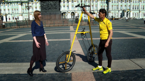 Внимание, велосипед! Игорь Баронас  удивляет публику очередным изобретением