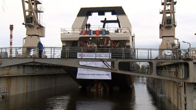 Новый траулер-процессор спустят на воду на «Северной верфи»
