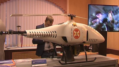 На заседании Росгвардии в Лебяжье представили малогабаритный беспилотный вертолет