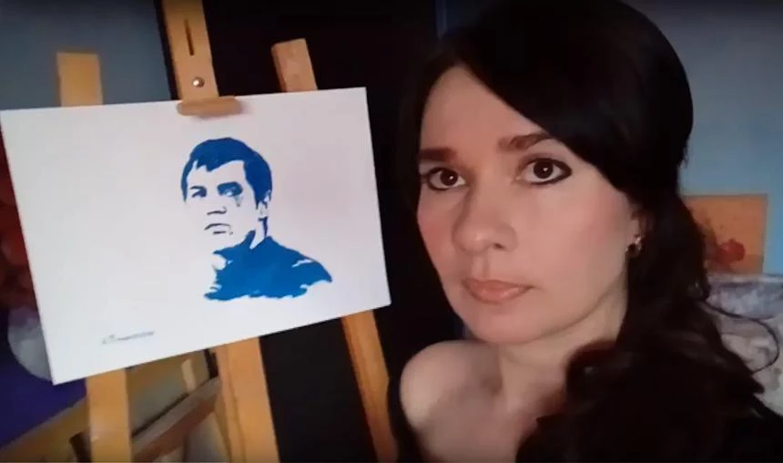 Петербургская художница написала портрет Артема Дзюбы со слезами - tvspb.ru