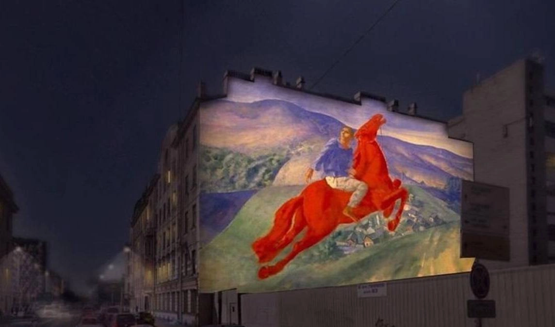 Проекция картины Петрова-Водкина украсит фасад дома на Васильевском острове - tvspb.ru