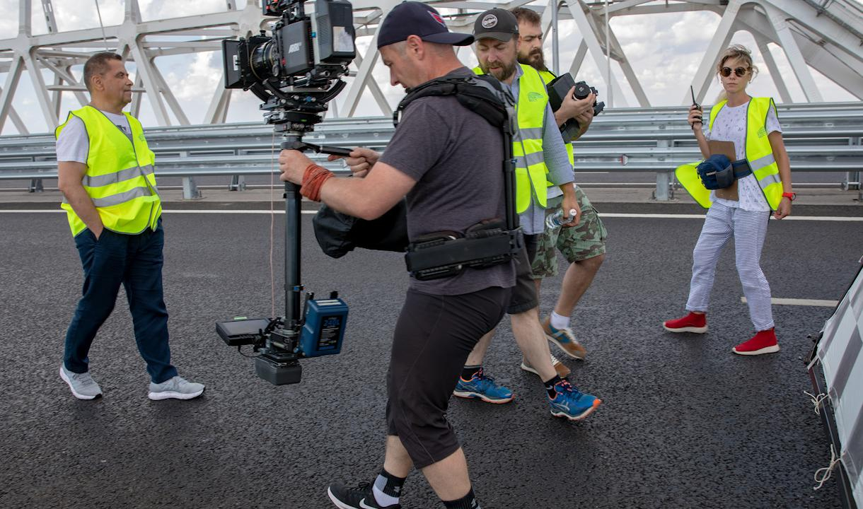 Группа «Любэ» снимает клип, посвященный Крымскому мосту