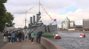 Военные песни прозвучали на борту крейсера «Аврора»