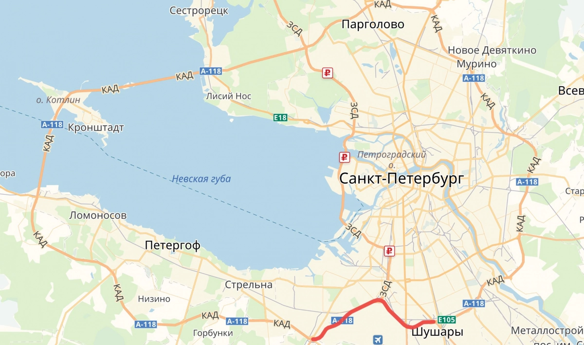 На КАД перекроют одну полосу между Московским и Таллинским шоссе - tvspb.ru