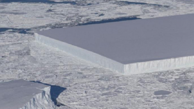 NASA обнаружило айсберг прямоугольной формы