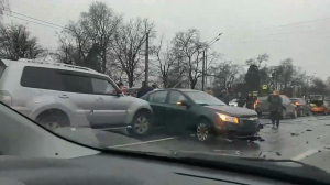 Массовая авария на Выборгском шоссе