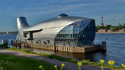 Плавучий ресторан-кит у проспекта Обуховской Обороны выставили на продажу