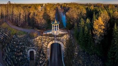 В Царском Селе завершили первый этап реставрации Большого каприза XVIII века