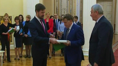 В Мариинском дворце проходит церемония внесения проекта бюджета Петербурга