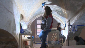 Обнаруженные фрагменты живописи в церкви на Васильевском