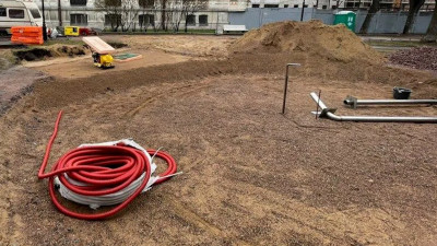 В саду Сан-Галли приступили к восстановлению чаши фонтана