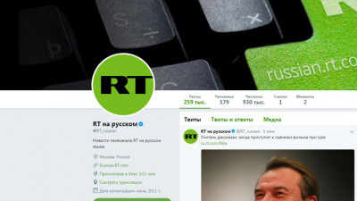 Twitter заблокировал рекламу аккаунтов RT и Sputnik