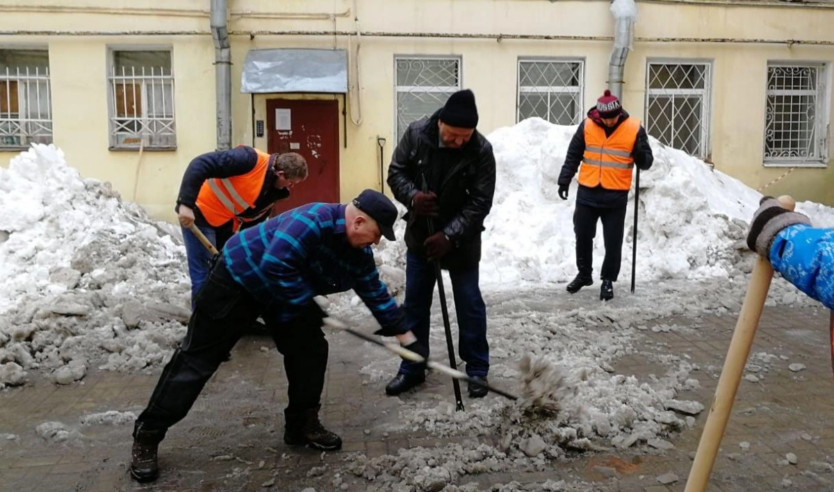 Николай Бондаренко принял участие в уборке одного из дворов на Фурштадтской улице - tvspb.ru