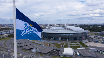 «Зенит» показал, как развевается знамя клуба на флагштоке у «Газпром Арены»