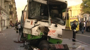 Авария с автобусом на Невском проспекте