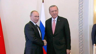 Переговоры Путина и Эрдогана в Константиновском дворце продолжались около двух часов