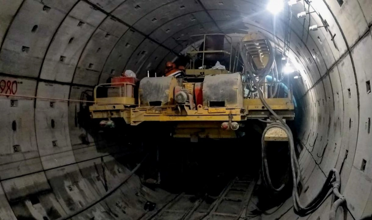 В тоннеле строящегося участка Красносельско-Калининской линии установлено тысячное кольцо - tvspb.ru