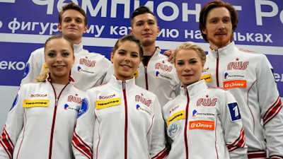 Петербургские фигуристы Мишина и Галлямов завоевали золото на чемпионате России