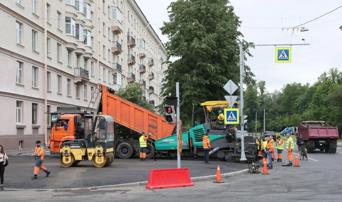 Готовность проезжей части улицы Фрунзе достигла 100% - tvspb.ru
