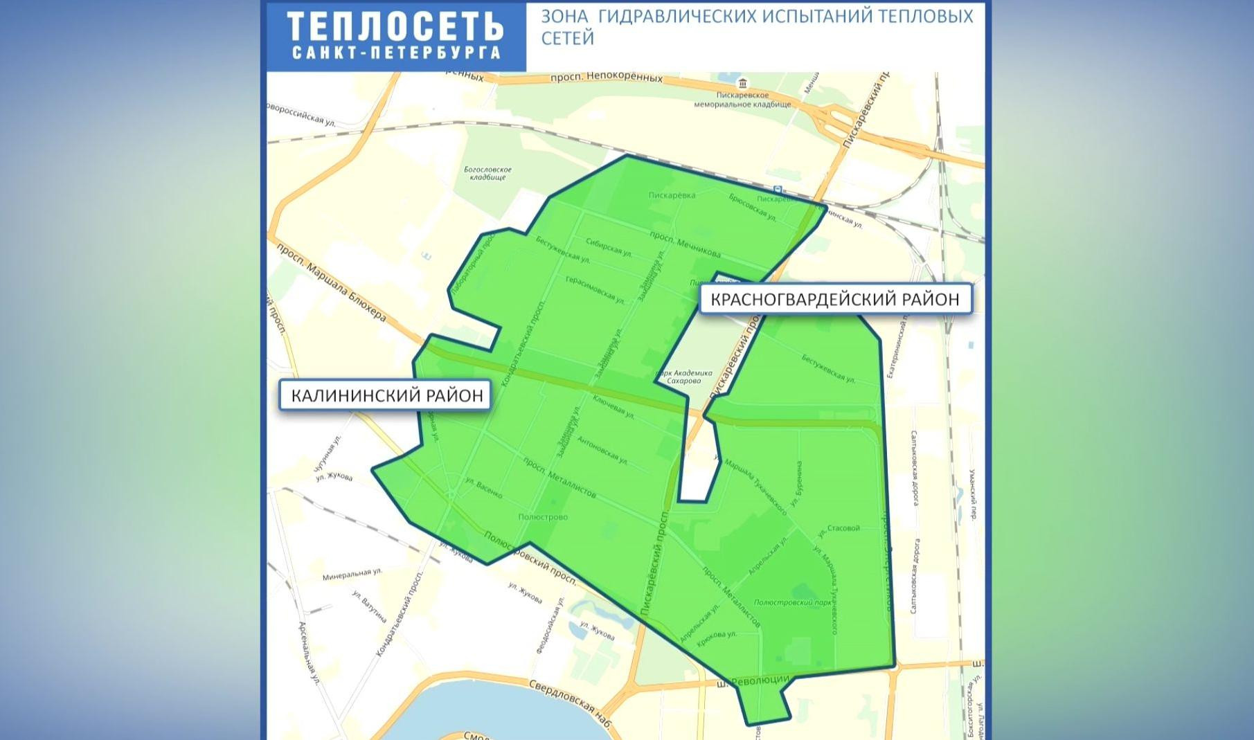 Карта теплосетей спб