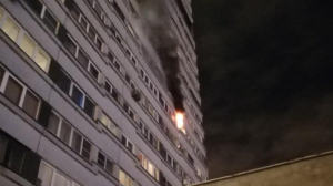 Ночью горела квартира в доме-пластилине на Московском проспекте