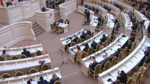 Георгий Полтавченко выступил с ежегодным отчетом перед Законодательным Собранием