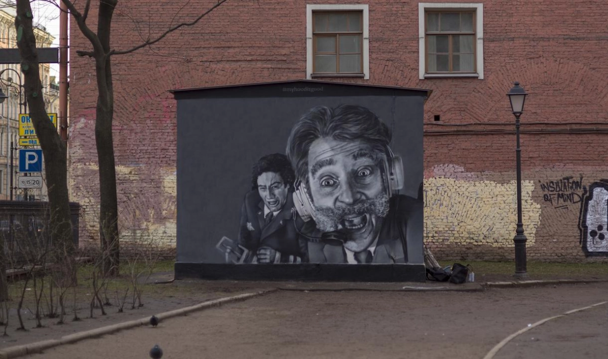 Граффити с персонажами «Крутого пике» исчезло с Литейного проспекта - tvspb.ru