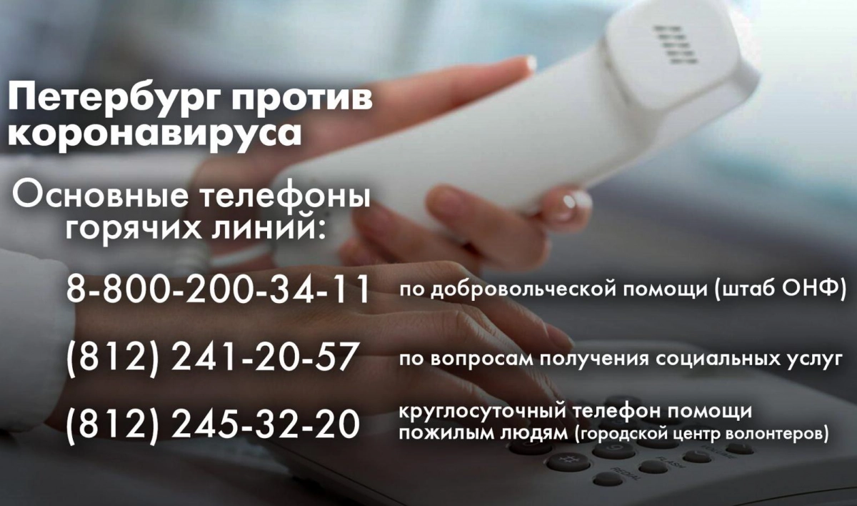 Помощь во время самоизоляции. В Петербурге работают горячие линии - tvspb.ru