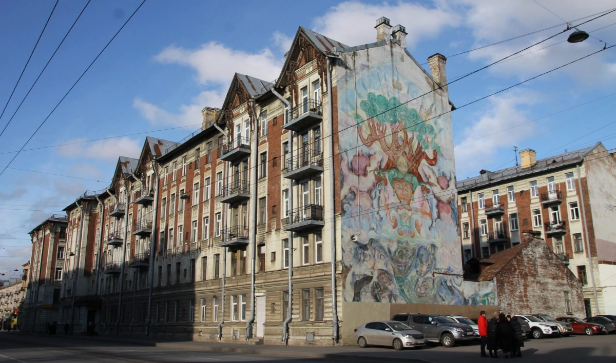 Власти сохранят 30-летнее граффити «Вода — это жизнь» на доме на Гаванской улице - tvspb.ru