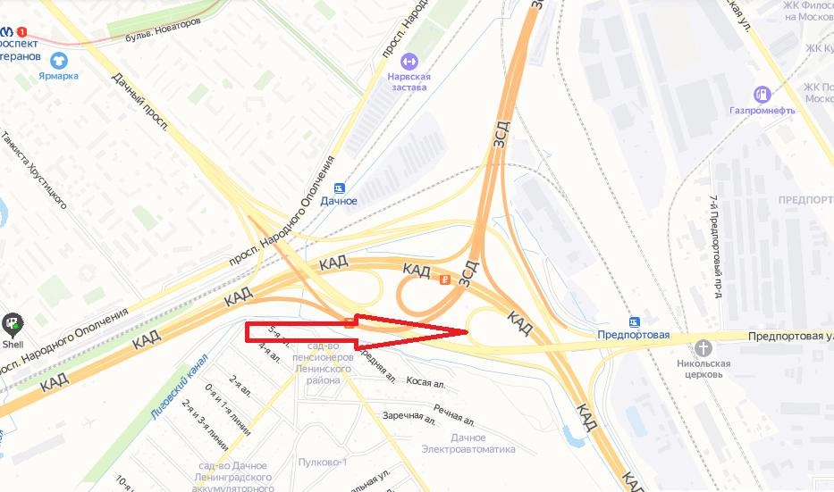 Съезд на развязке КАД с Дачным проспектом полностью перекроют на три дня - tvspb.ru
