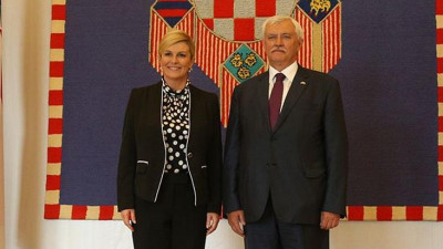 Георгий Полтавченко в Загребе провел переговоры с президентом Хорватии Колиндой Грабар-Китарович