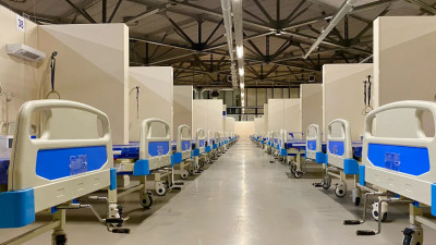 Седьмой павильон временного госпиталя в «Ленэкспо» начал принимать больных