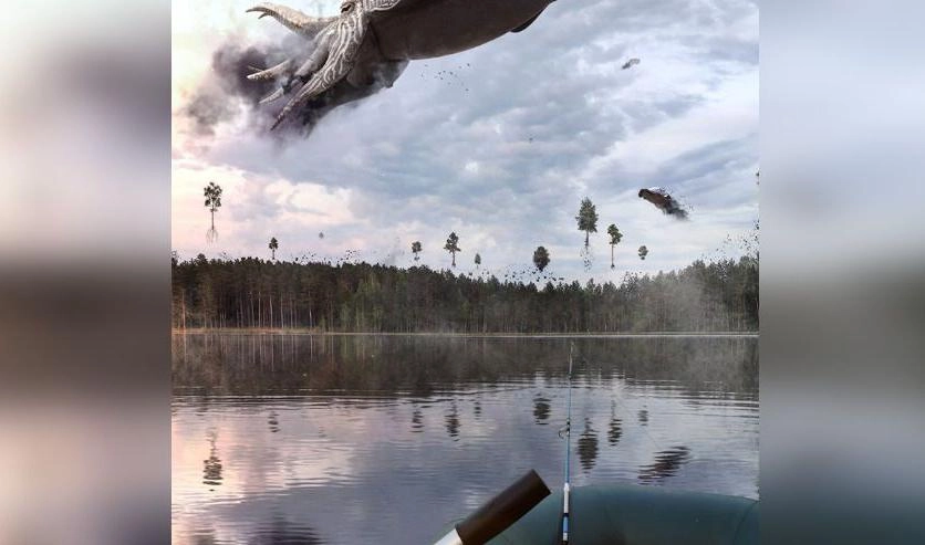 В небе над озером в Ленобласти появились гигантские каракатицы - tvspb.ru