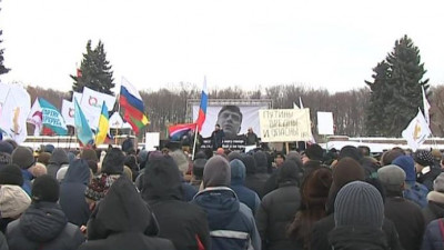 Митинг в годовщину убийства Бориса Немцова прошел на Марсовом поле