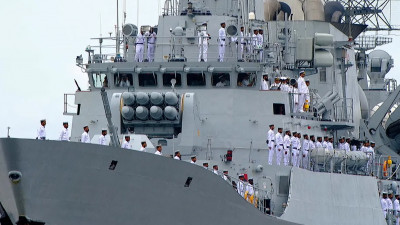 Военно-морской парад с участием кораблей ВМФ России прошел в Сирии